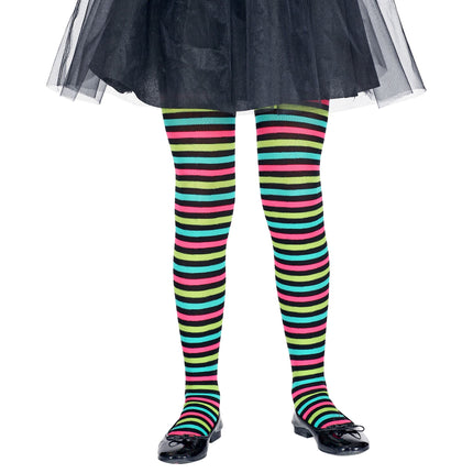 Collants colorés rayés pour enfants