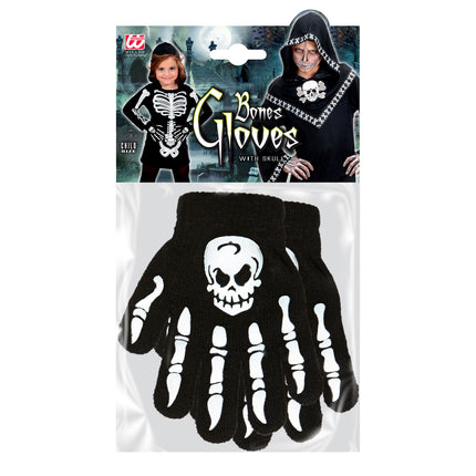 Gants d'Halloween Os d'enfant