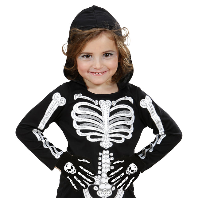 Gants d'Halloween Os d'enfant
