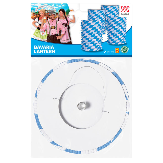 Oktoberfest Lampion Bleu Blanc
