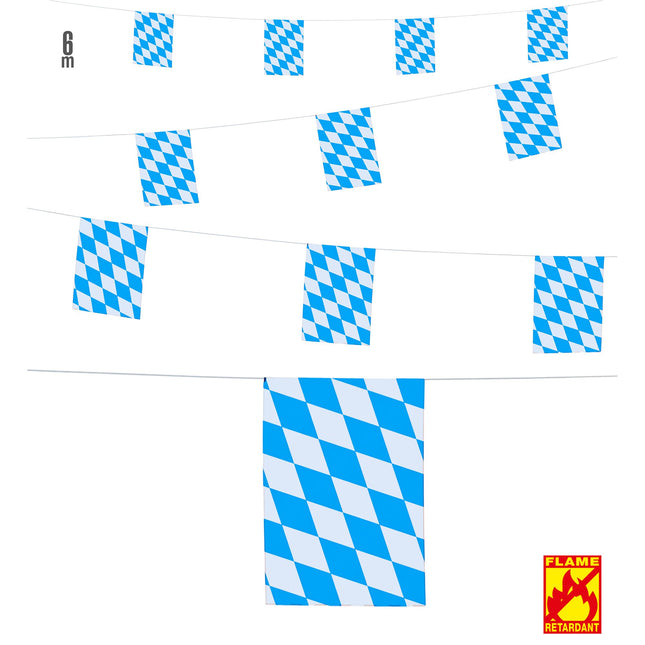 Guirlande Oktoberfest Bleu Blanc Ignifugé 6m