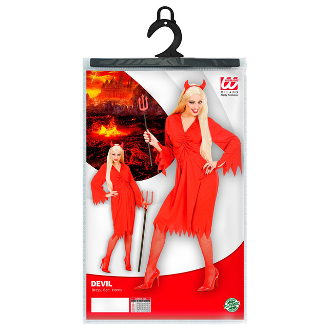 Robe d'Halloween Dames Diablesse 3 pièces