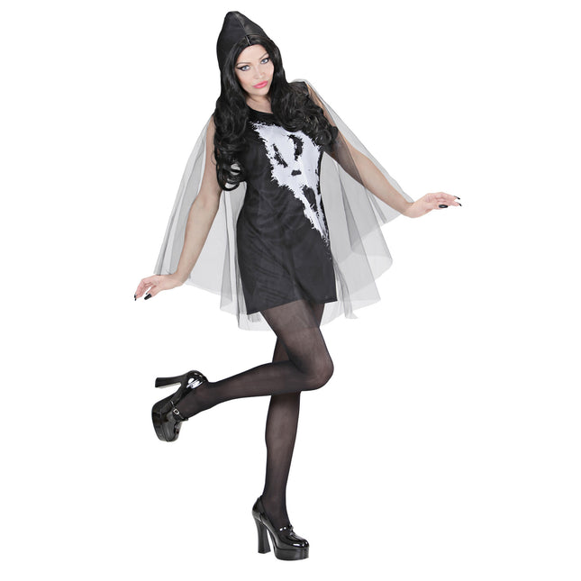 Robe fantôme tête de mort 2 pièces