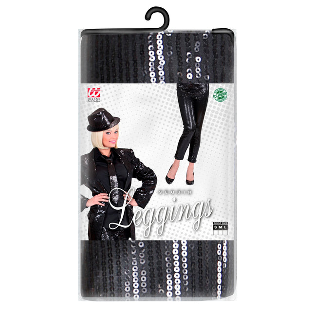 Legging noir à paillettes