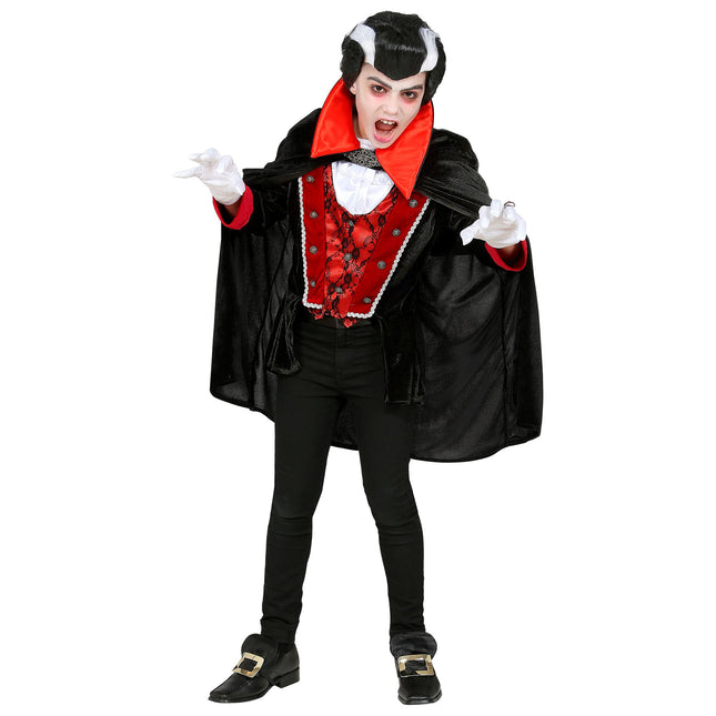 Costume d'Halloween Noir Rouge Garçon Vampire