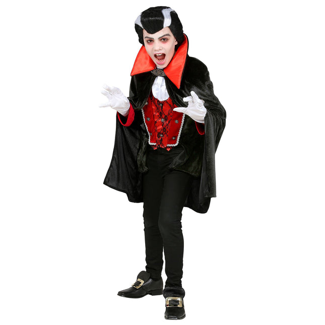 Costume d'Halloween Noir Rouge Garçon Vampire