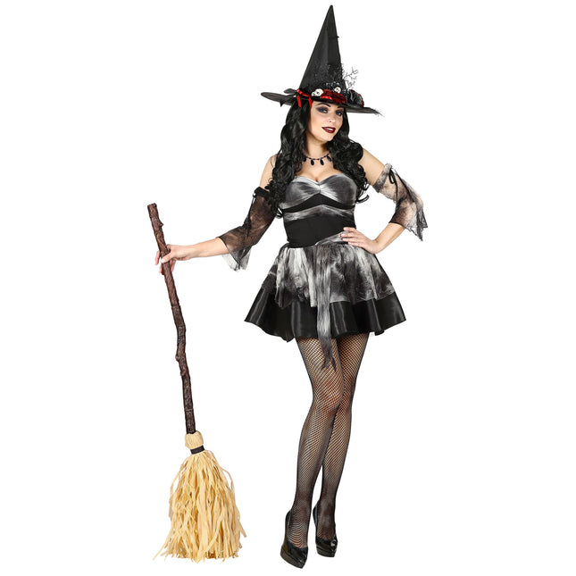 Balai de sorcière d'Halloween 1,25 m
