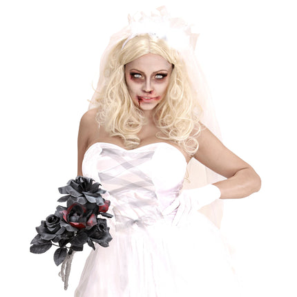 Halloween Fake Bride Bouquet Black