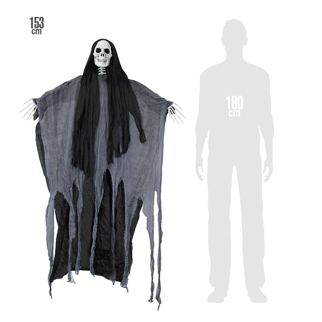 Poupée d'Halloween Fantôme noir 1.53m