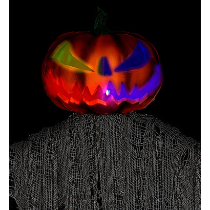 Poupée d'Halloween épouvantail avec yeux clignotants 1.52m