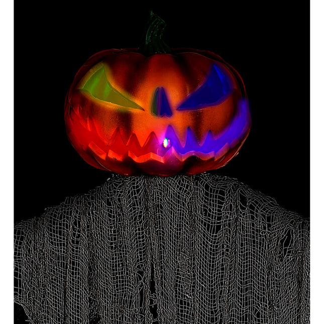 Poupée d'Halloween épouvantail avec yeux clignotants 1.52m