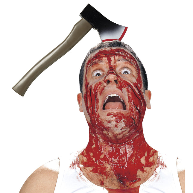 Bandeau d'Halloween Hache avec du sang