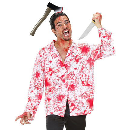 Bandeau d'Halloween Hache avec du sang