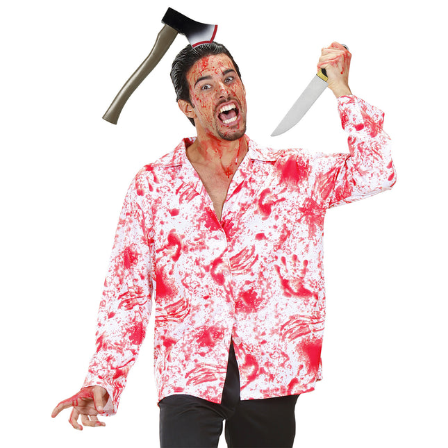 Bandeau d'Halloween Hache avec du sang