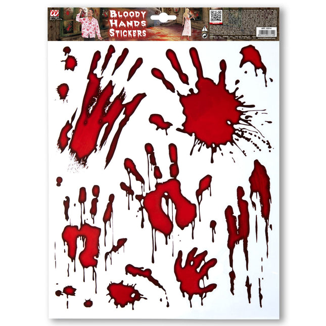 Autocollants d'Halloween Mains sanglantes