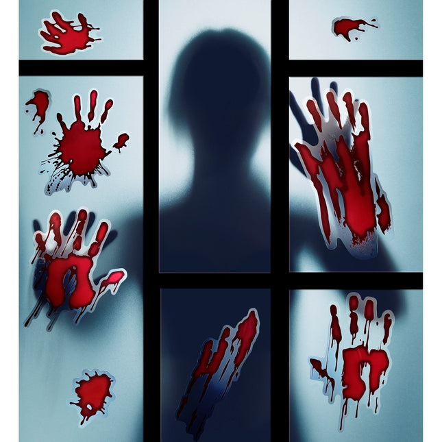 Autocollants d'Halloween Mains sanglantes