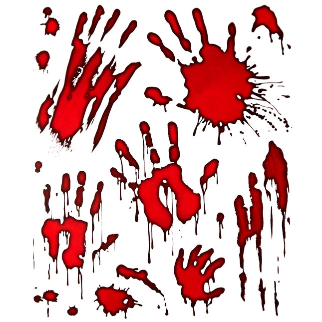 Autocollants d'Halloween Mains sanglantes