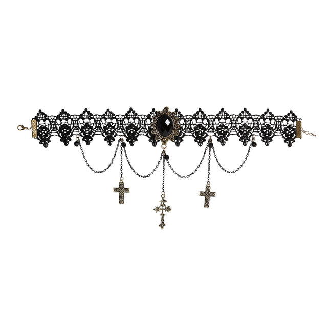 Collier d'Halloween avec des croix