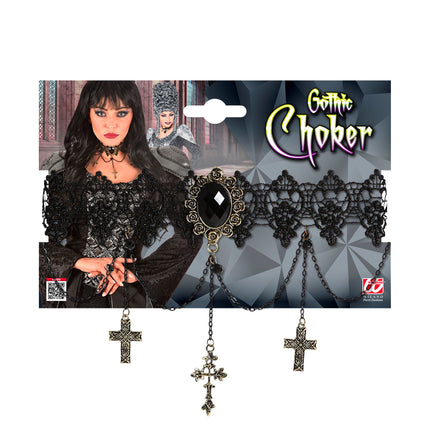 Collier d'Halloween avec des croix