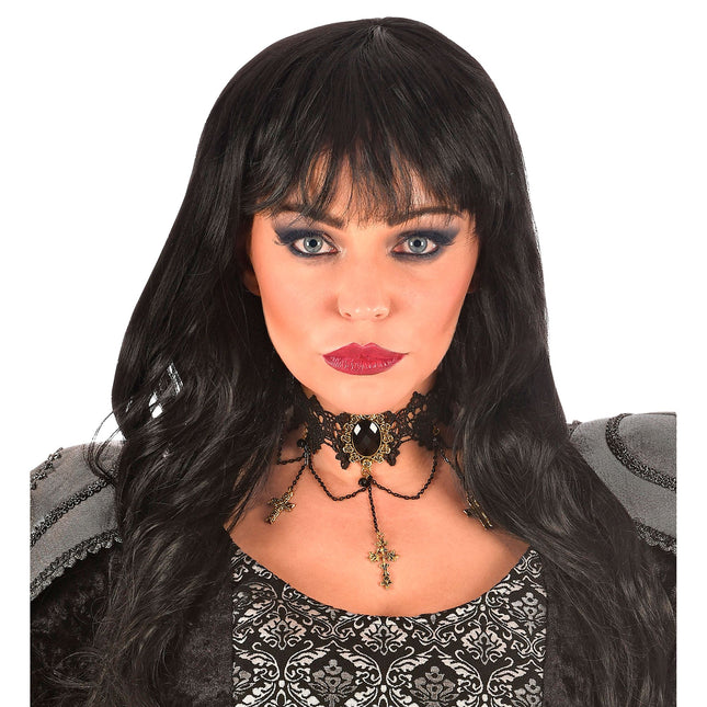 Collier d'Halloween avec des croix