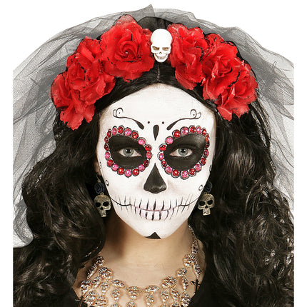 Boucles d'oreilles d'Halloween Crâne noir doré