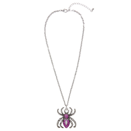 Collier d'Halloween Araignée mauve