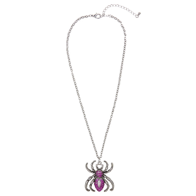 Collier d'Halloween Araignée mauve