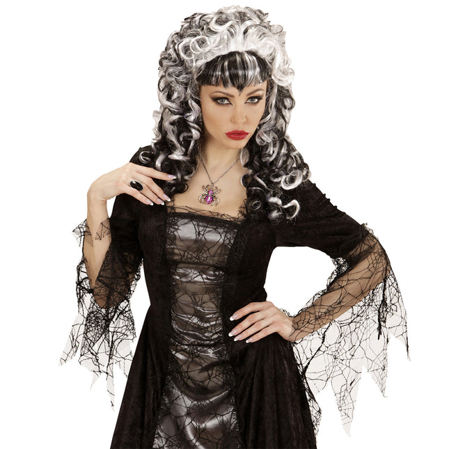 Collier d'Halloween Araignée mauve