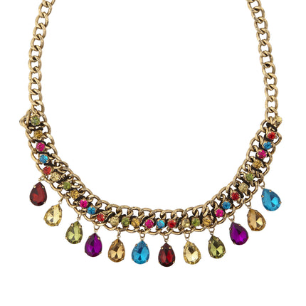Collier de pierres colorées