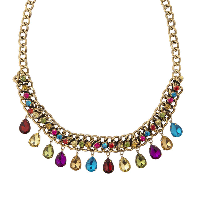 Collier de pierres colorées