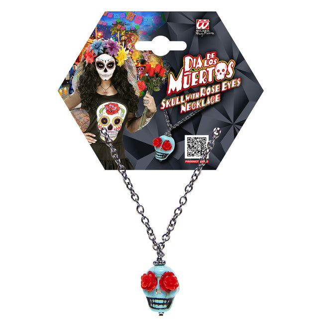 Collier d'Halloween Crâne coloré