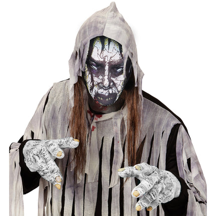 Masque d'Halloween Gris Poussière de Zombie