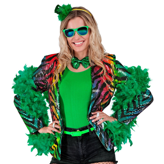 Plumes de boa vert 1.8m