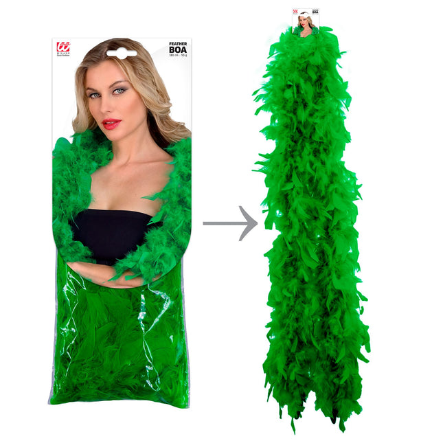 Plumes de boa vert 1.8m