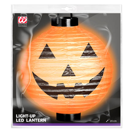 Lanterne d'Halloween Citrouille orange 20cm
