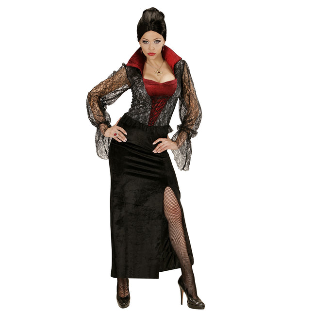 Robe d'Halloween Noir Dames Vampire