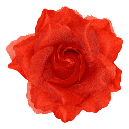 Fleur de cheveux rouge