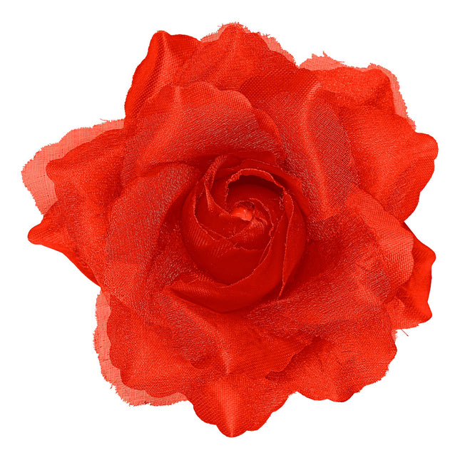 Fleur de cheveux rouge