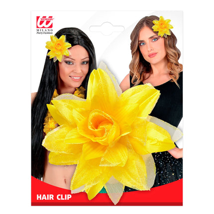 Fleur de cheveux jaune