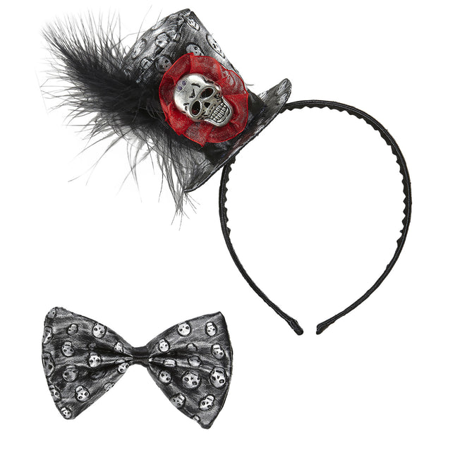 Ensemble d'accessoires d'Halloween Bandeau et noeud métalliques 2pcs