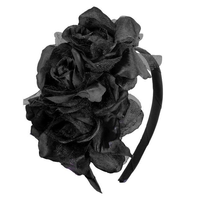 Bandeau d'Halloween Roses noires
