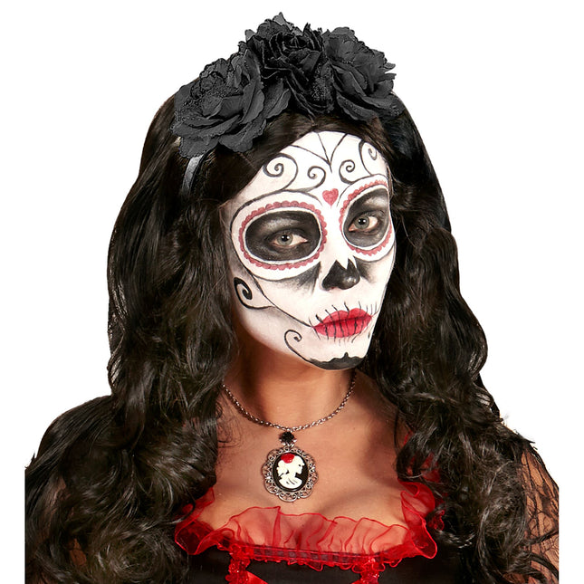 Bandeau d'Halloween Roses noires