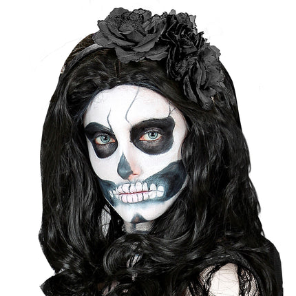 Bandeau d'Halloween Roses noires