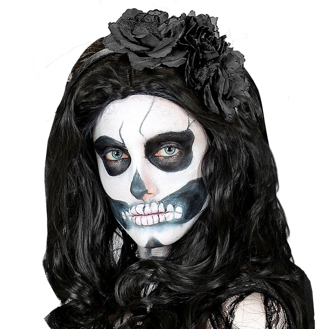 Bandeau d'Halloween Roses noires
