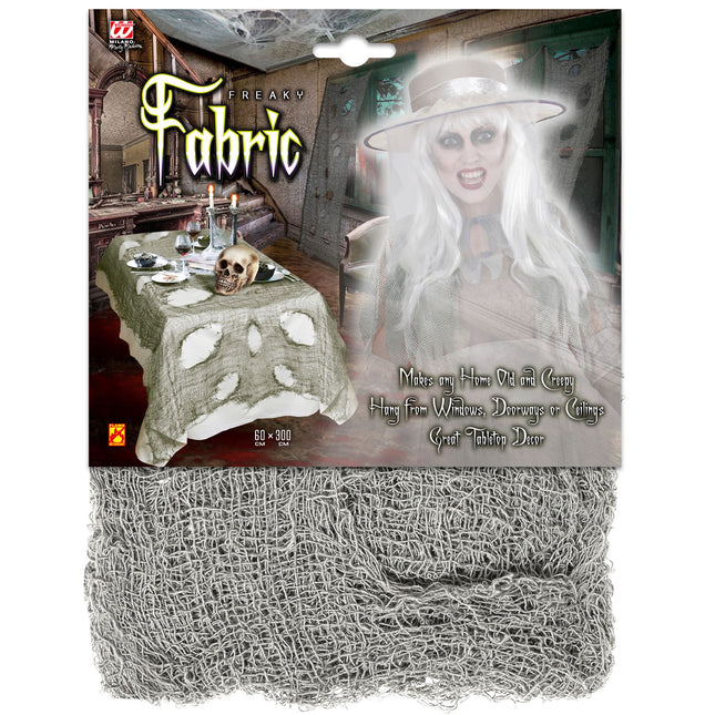 Nappe d'Halloween grise 3m