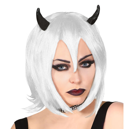 Perruque d'Halloween Bob blanc