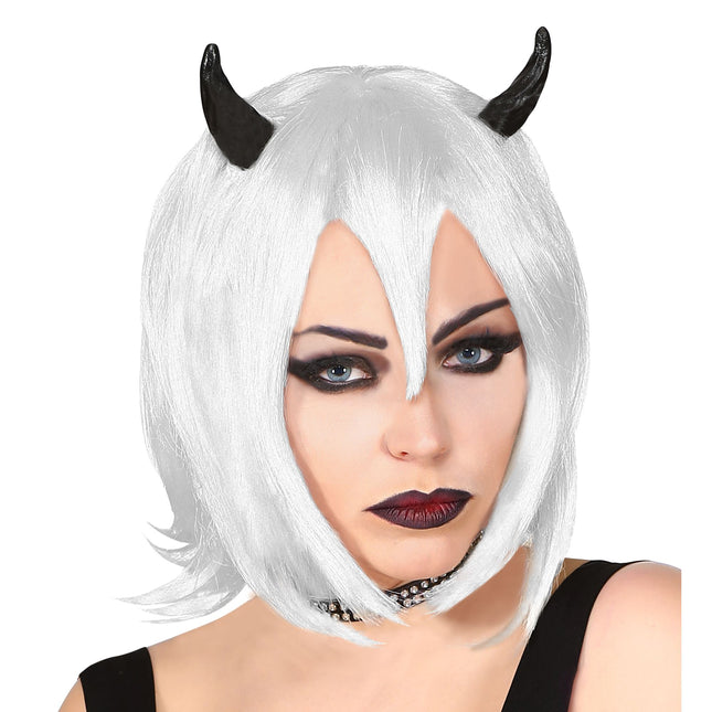 Perruque d'Halloween Bob blanc