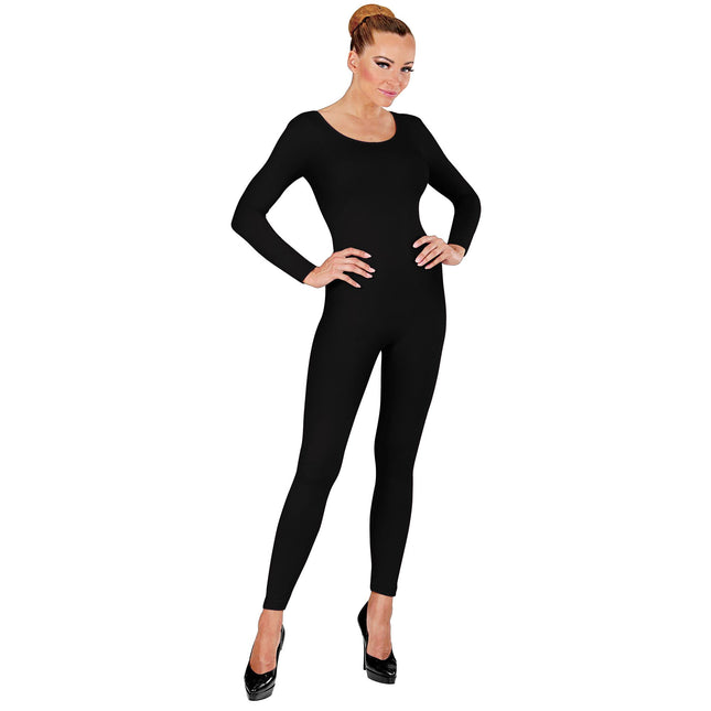 Combinaison de corps noire longue pour dames