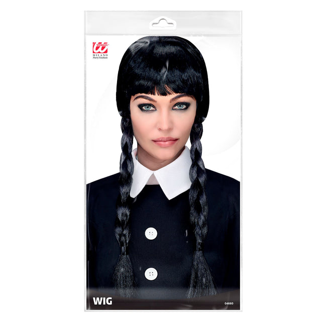 Perruque d'Halloween Tresses noires