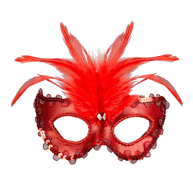 Masque pour les yeux rouges paillettes
